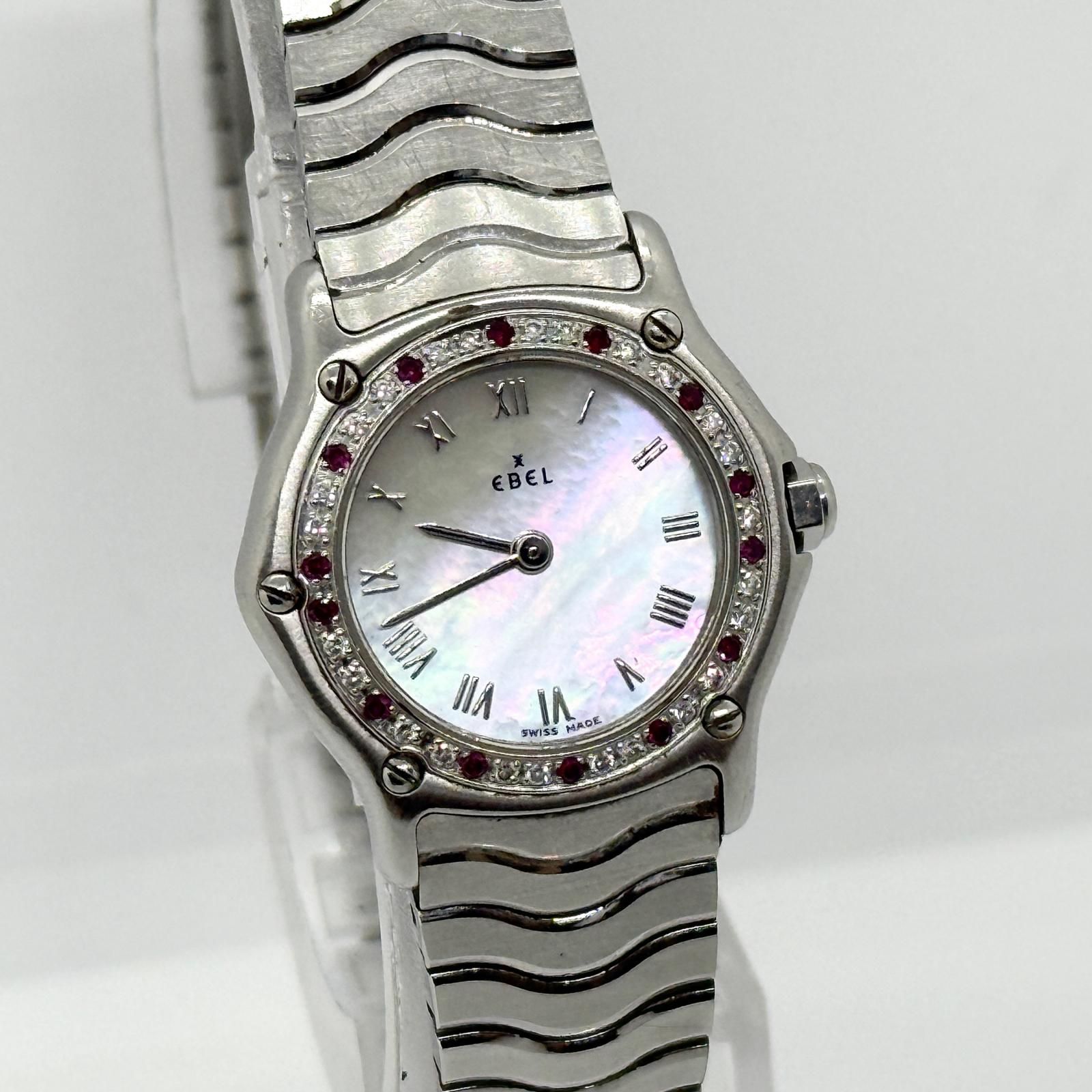 EBEL エベル クラシックウェーブ シェル文字盤 E9157116-20 QZ