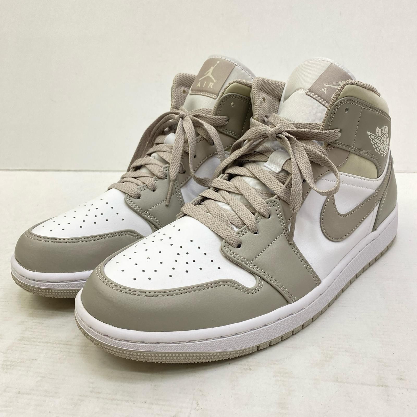【加古川店】 中古 NIKE | ナイキ スニーカー Air Jordan 1 Mid 'Linen' 554724-082 グレー 28cm 【126】
