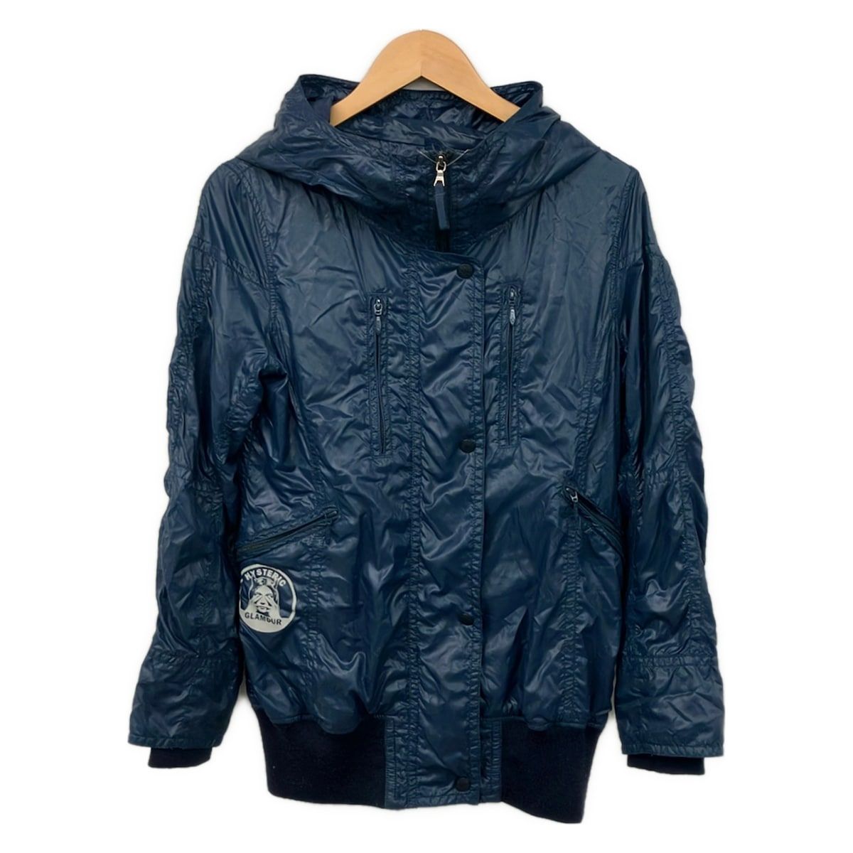 HYSTERIC GLAMOUR(ヒステリックグラマー) ブルゾン サイズF レディース - ネイビー 長袖/春/秋