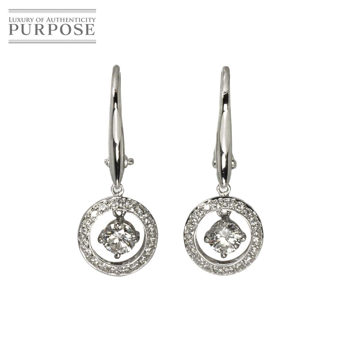 ダイヤ 0.34ct/0.34ct ピアス K18 WG ホワイトゴールド 750 Diamond Earrings Pierced 90322484