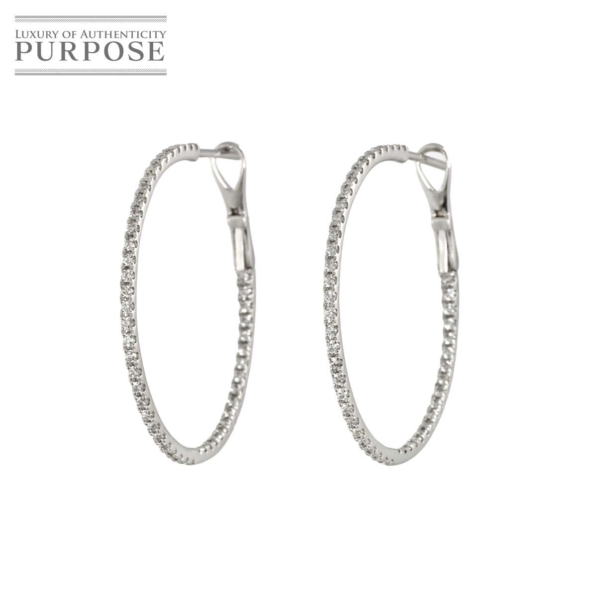 ダイヤ 0.70ct ピアス K18 WG ホワイトゴールド 750 Diamond Earrings Pierced 90329932