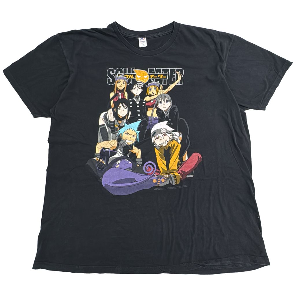 SOUL EATER ソウルイーター 半袖Ｔシャツ 大きいサイズ アニメ コミックス キャラクター ブラック(メンズ 2XL)中古 古着 Y2770