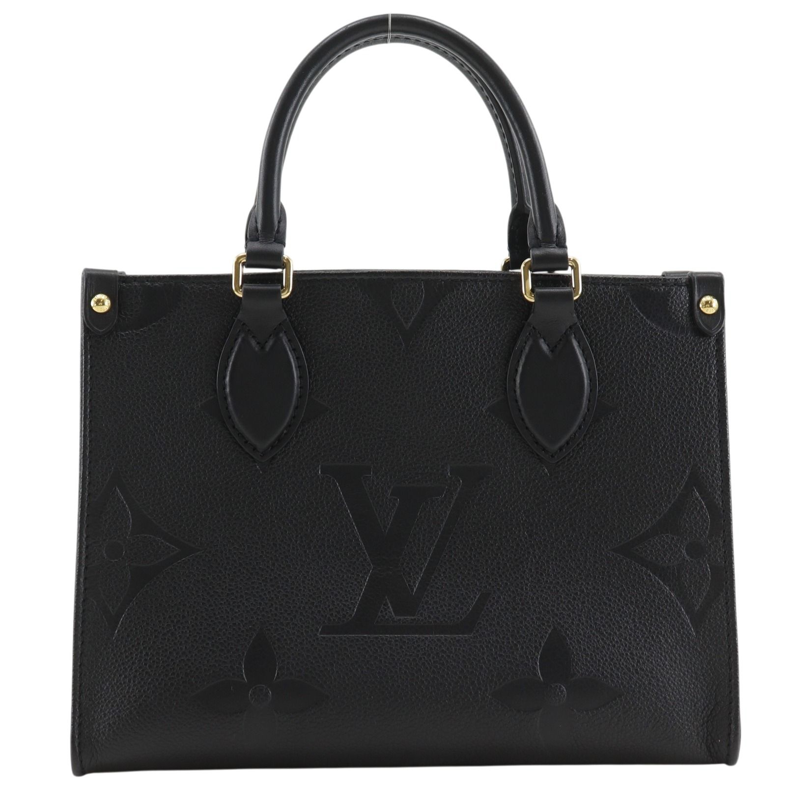 【LOUIS VUITTON】ルイ・ヴィトン オンザゴーPM M45653 モノグラムアンプラント 黒 レディース ハンドバッグ