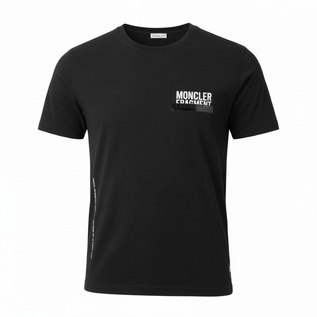 58c5 MONCLER モンクレール フラグメント マグリア Tシャツ 半袖Tシャツ E109U8000550 Mサイズ ブラック コットン100％ メンズ 男性用u02t