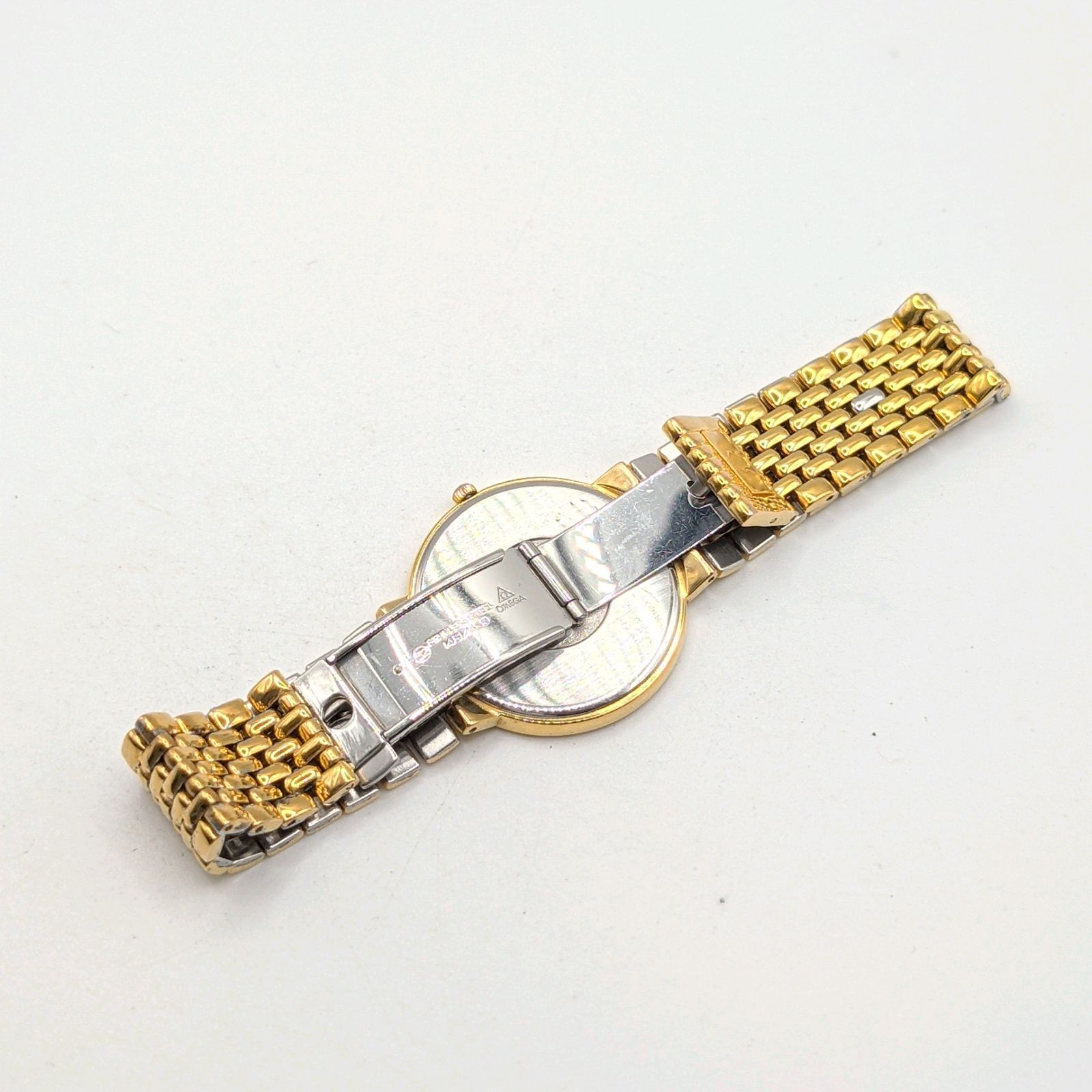 OMEGA De VILLE Watch Quartz Ladies Round Gold Combi Y2K 00S