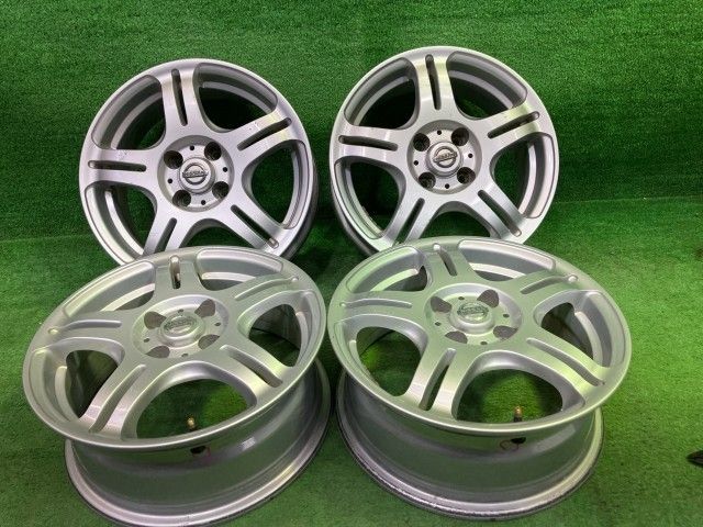 日産 NISSAN 純正オプション ノート NE12 ホイール アルミ シルバー 15インチ 6J 4穴 4本 100 +40