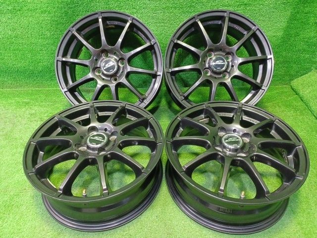 シュナイダー ﾌｨｯﾄ ｱｸｱ ﾔﾘｽ ホイール アルミ ガンメタ 15インチ 5.5J 4穴 4本 100 +45