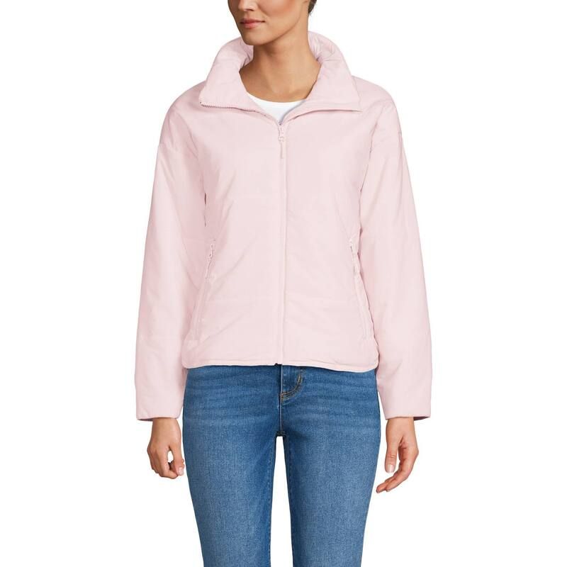 ランズエンド レディース アウター ジャケット・ブルゾン プチ Petite Lands End WanderFree Insulated Jacket Pearl パール