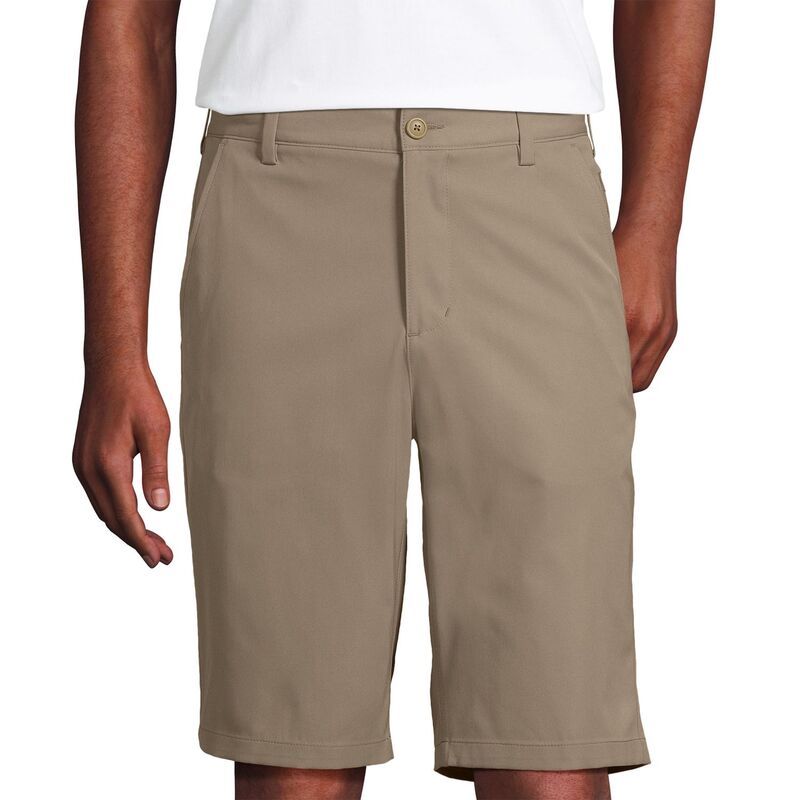 ランズエンド メンズ ボトムス ハーフパンツ・ショーツ ショートパンツ Mens Lands End School Uniform Performance Chino Shorts Khaki カーキ