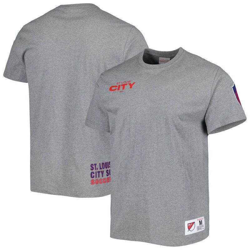 アンブランデッド メンズ トップス Tシャツ Unbranded Men Mitchell Ness Gray St Louis City SCity Tee Slc Grey グレー