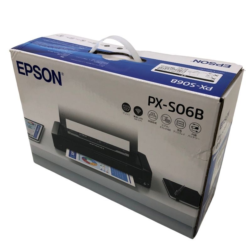 EPSON エプソン A4 モバイルプリンター PX-S06B ブラック ビジネスインクジェット 2026年製 【未使用保管品】 22606K26