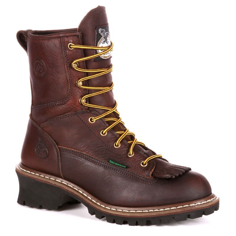 ジョージアブーツ メンズ シューズ ブーツ・レインブーツ Georgia Boots Loggers Mens Waterproof Work Boots Tumbled Chocolate チョコレート