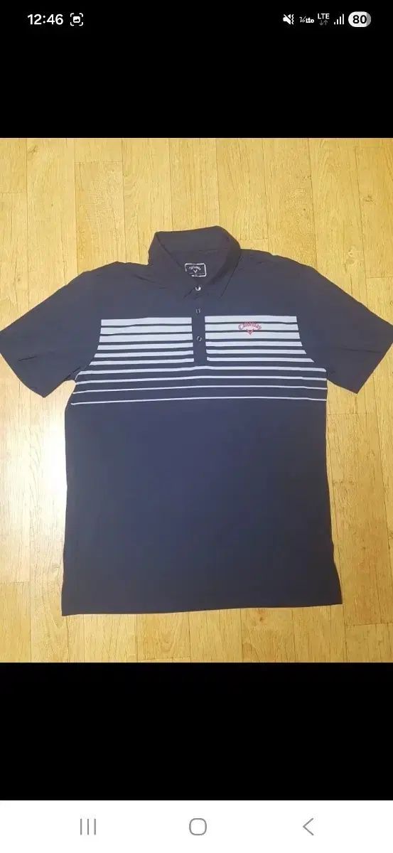 (正規品/ほぼ新品) Callaway キャロウェイ ゴルフ 薄い 接触冷感 機能性 半袖 カラーTシャツ 105
