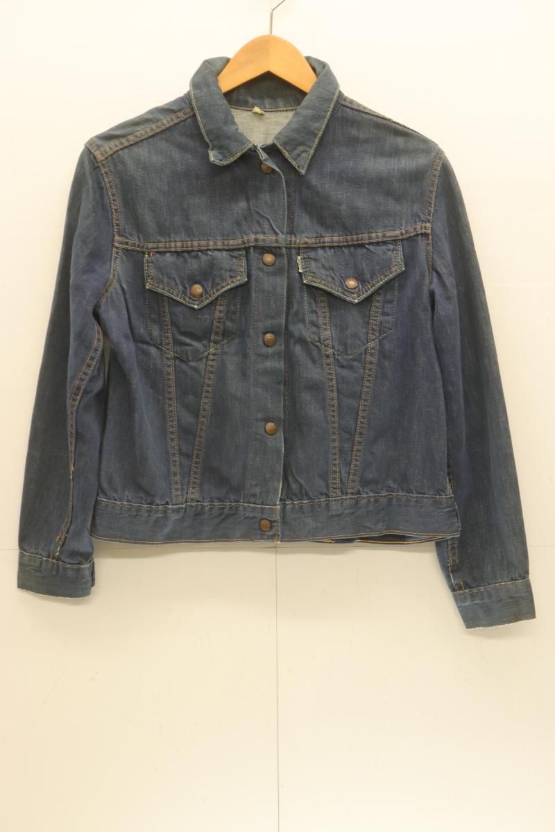【中古】 LEVIS レディースデニムジャケット Gジャン L デニムジャケット Gジャン LEVI'S GIRL L 青 ブルー ボタン裏522