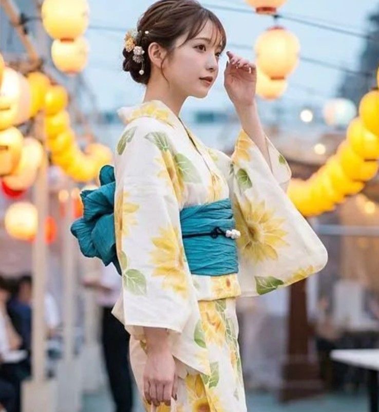 2026年販売開始！向日葵 【F】簡単！1人で着れる 綿 浴衣 レディース セパレート 浴衣 3点セット 二部式 浴衣+帯 セパレート浴衣 花火大会 夏祭り 盆踊り フリーサイズ ワンピース浴衣 は下のこのショップの商品をすべて見るよりご覧ください