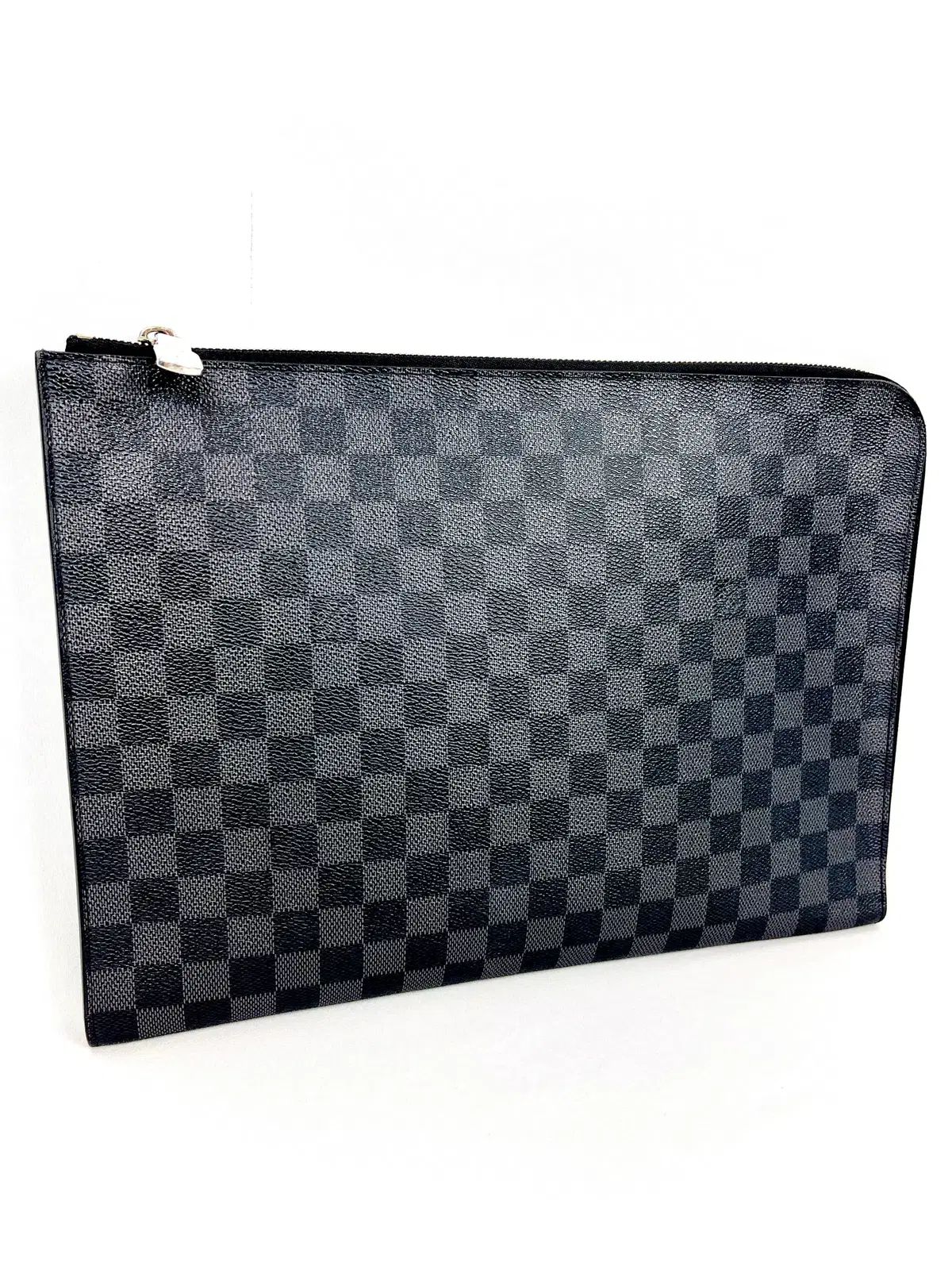 Louis Vuitton (シルバー) ダミエ グラフィット ジュー GM クラッチバッグ