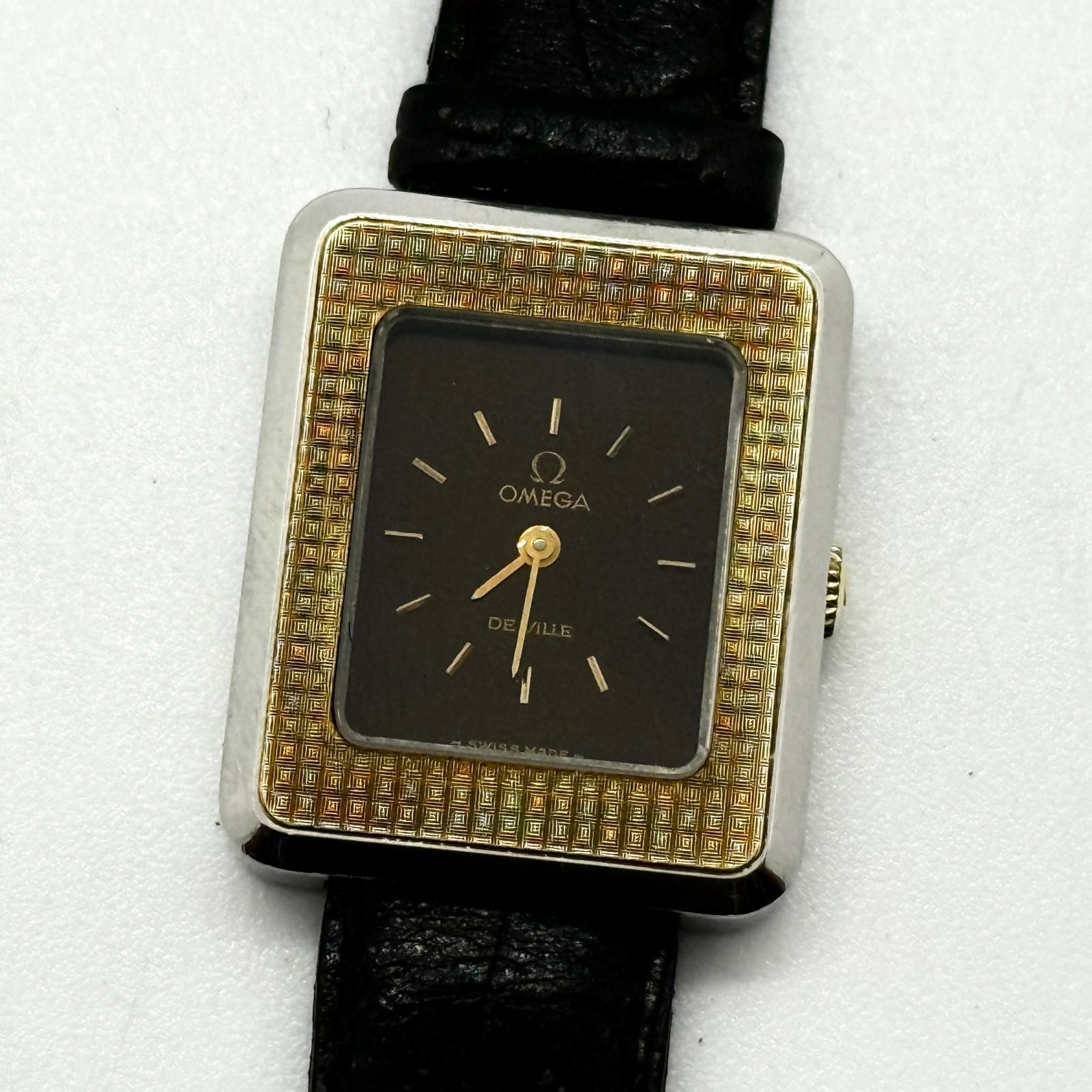 OMEGA オメガ DE VILLE デヴィル ブラック 手巻き レディース 腕時計 稼働品