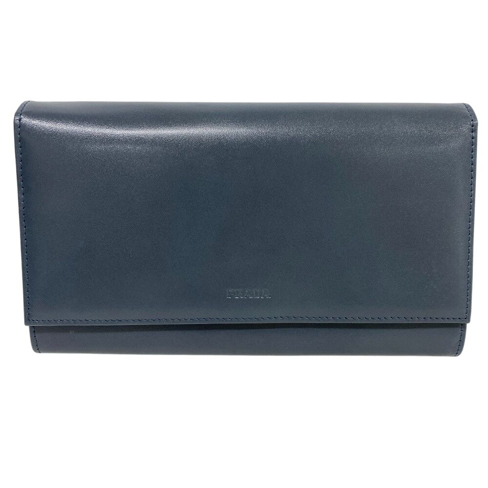 PRADA/プラダ ヴィッテロ レザー 長財布 ブルー ユニセックス ブランド PRADA/プラダ ヴィッテロ レザー 長財布 ブルー ユニセックス ブランド