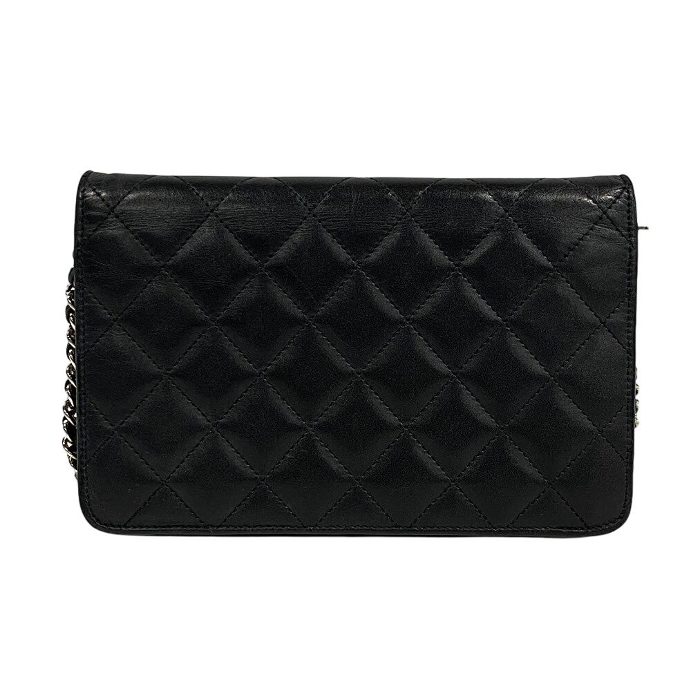 CHANEL/シャネル カンボンライン ラムスキン チェーンウォレット ブラック レディース ブランド CHANEL/シャネル カンボンライン ラムスキン チェーンウォレット ブラック レディース ブランド