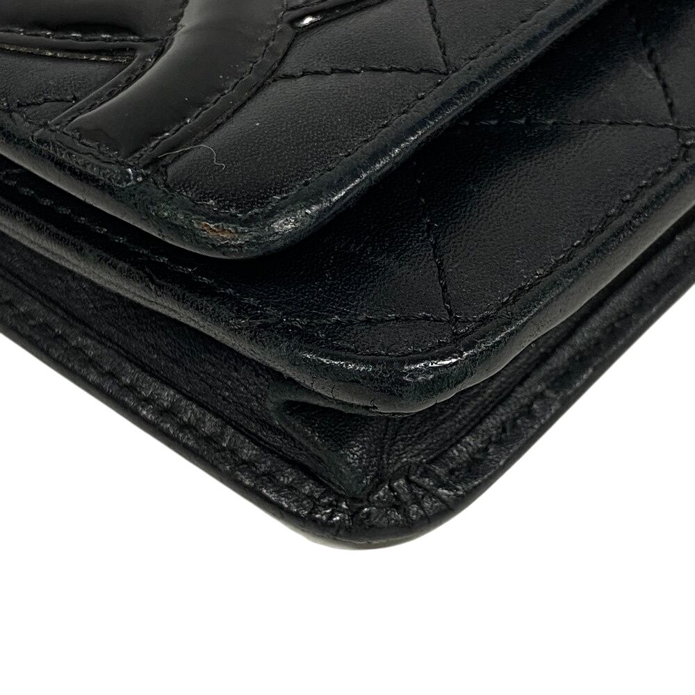 CHANEL/シャネル カンボンライン ラムスキン チェーンウォレット ブラック レディース ブランド CHANEL/シャネル カンボンライン ラムスキン チェーンウォレット ブラック レディース ブランド