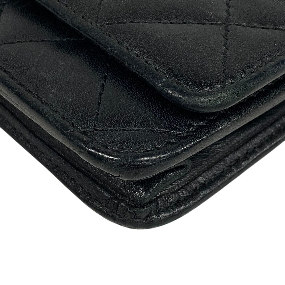 CHANEL/シャネル カンボンライン ラムスキン チェーンウォレット ブラック レディース ブランド CHANEL/シャネル カンボンライン ラムスキン チェーンウォレット ブラック レディース ブランド