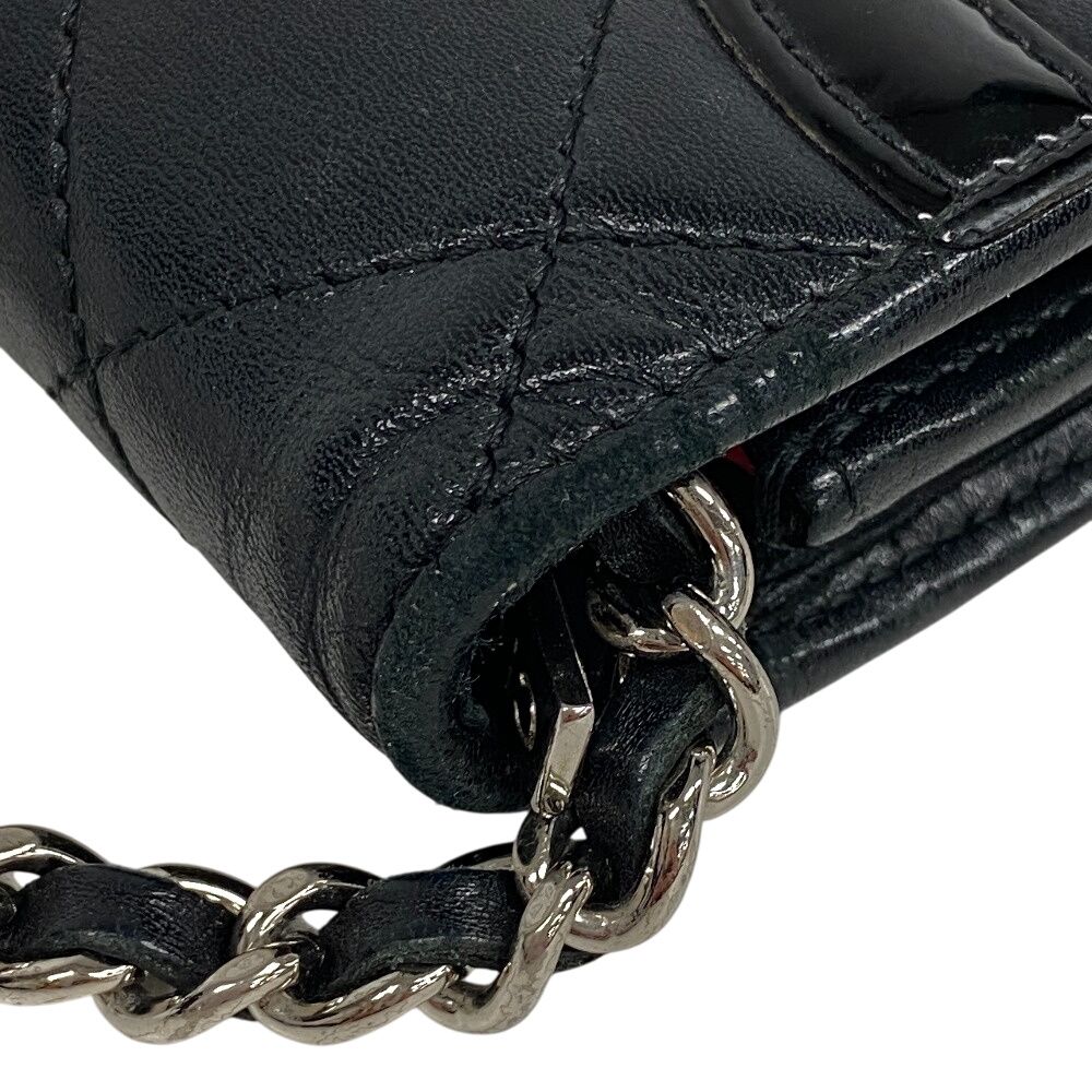 CHANEL/シャネル カンボンライン ラムスキン チェーンウォレット ブラック レディース ブランド CHANEL/シャネル カンボンライン ラムスキン チェーンウォレット ブラック レディース ブランド