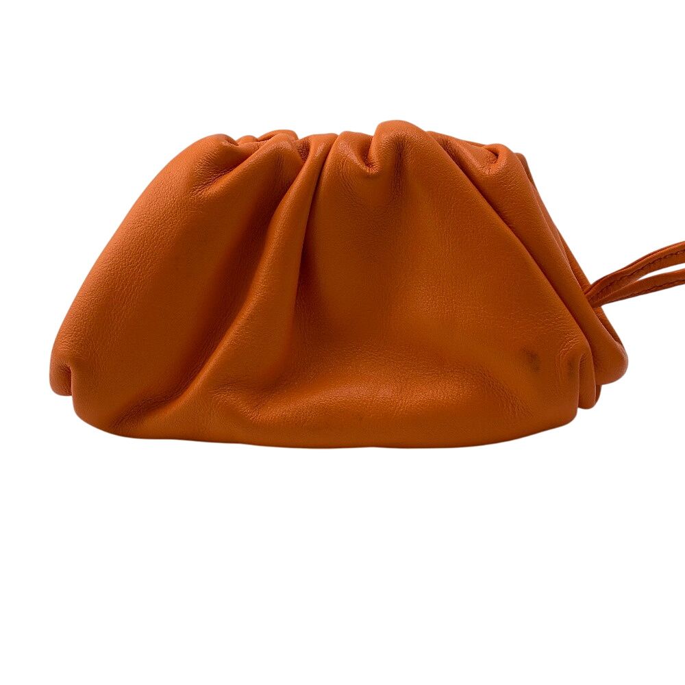 BOTTEGAVENETA/ボッテガヴェネタ ザ ポーチ レザー がま口 レザー コインケース オレンジ レディース ブランド