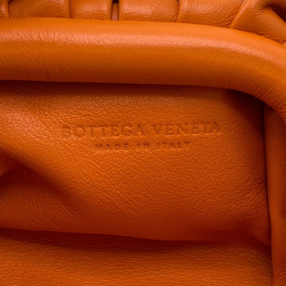 BOTTEGAVENETA/ボッテガヴェネタ ザ ポーチ レザー がま口 レザー コインケース オレンジ レディース ブランド