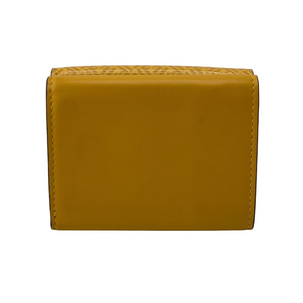 FENDI/フェンディ 7M0280 コンパクトウォレット FFロゴ レザー 三つ折り財布 イエロー レディース ブランド FENDI/フェンディ 7M0280 コンパクトウォレット FFロゴ レザー 三つ折り財布 イエロー レディース ブランド