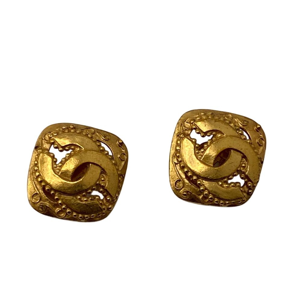 CHANEL/シャネル 96A ひし形 ココマーク GP イヤリング ゴールド レディース ブランド CHANEL/シャネル 96A ひし形 ココマーク GP イヤリング ゴールド レディース ブランド