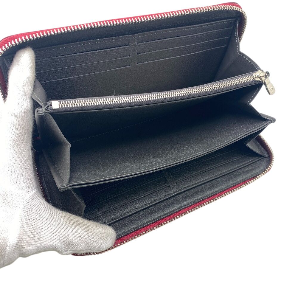 LOUIS VUITTON/ルイヴィトン ビトン ジッピー LVロゴロックミー レザー 長財布 ワインレッド レディース ブランド