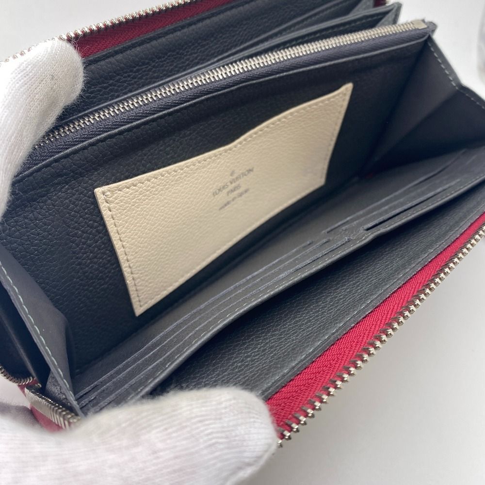 LOUIS VUITTON/ルイヴィトン ビトン ジッピー LVロゴロックミー レザー 長財布 ワインレッド レディース ブランド