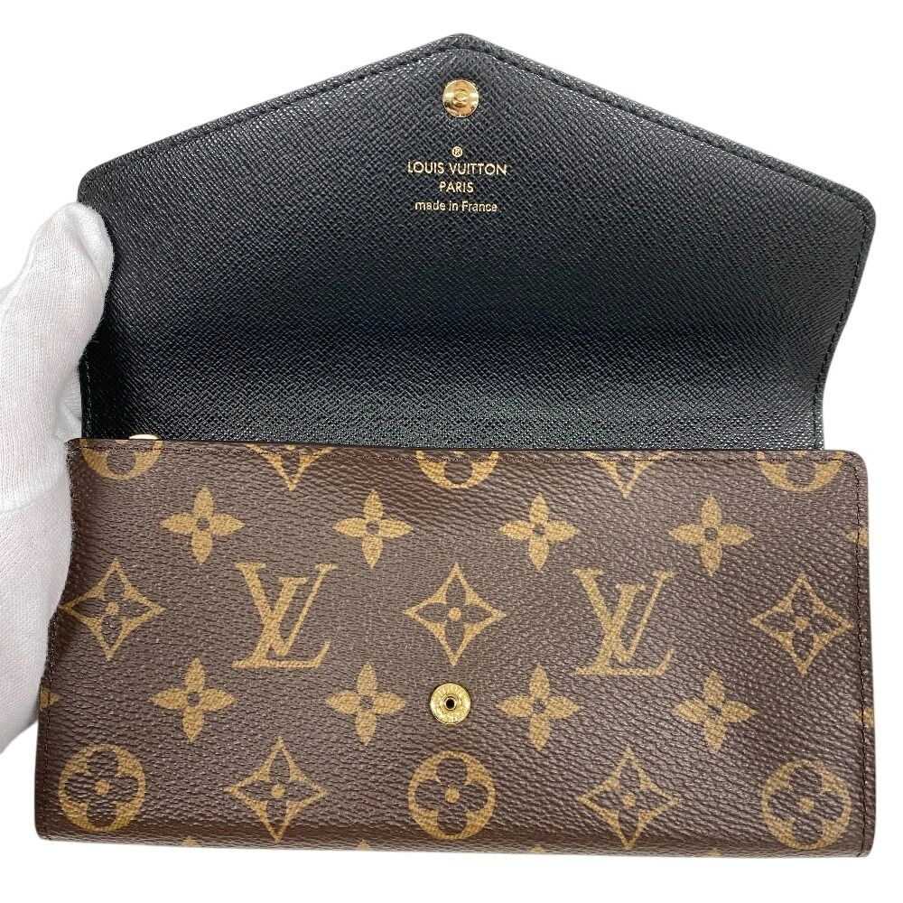 LOUIS VUITTON/ルイヴィトン ビトン M80726 ポルトフォイ ユ サラ モノグラムジャイアントリバース レザー 長財布 ブラウン レディース