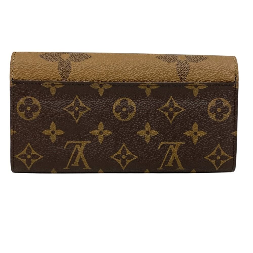 LOUIS VUITTON/ルイヴィトン ビトン M80726 ポルトフォイ ユ サラ モノグラムジャイアントリバース レザー 長財布 ブラウン レディース