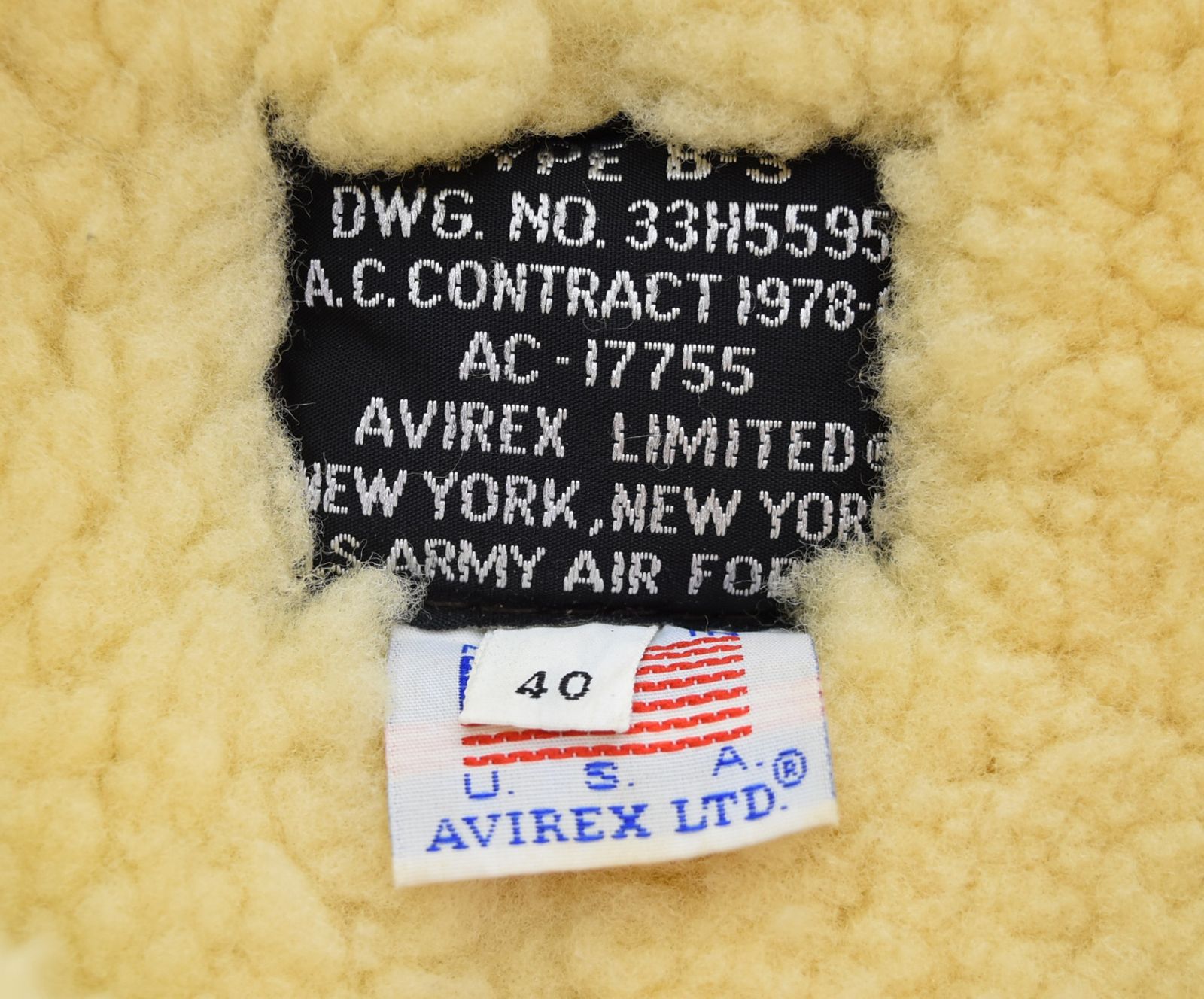 アビレックス AVIREX B-3 ムートンフライトジャケット USA製 40 ジャケット ブラウン 103MT-4771 アビレックス AVIREX B-3 ムートンフライトジャケット USA製 40 ジャケット ブラウン 103MT-4771