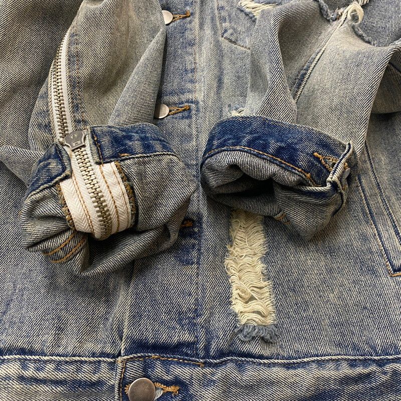 【中古品】 424 フォートゥーフォー 2015 DISTRESSED DENIM JACKET ダメージ デニムジャケット アウター Gジャン 【142-260608-ss-05-tei】 【中古品】 424 フォートゥーフォー 2015 DISTRESSED DENIM JACKET ダメージ デニムジャケット アウター Gジャン 【142-260608-ss-05-tei】