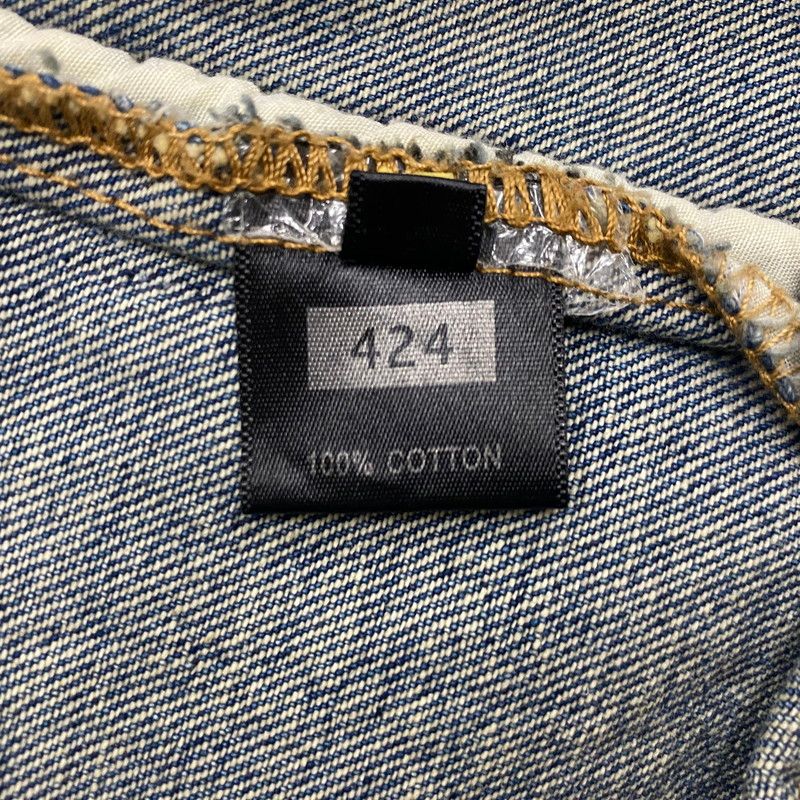 【中古品】 424 フォートゥーフォー 2015 DISTRESSED DENIM JACKET ダメージ デニムジャケット アウター Gジャン 【142-260608-ss-05-tei】 【中古品】 424 フォートゥーフォー 2015 DISTRESSED DENIM JACKET ダメージ デニムジャケット アウター Gジャン 【142-260608-ss-05-tei】