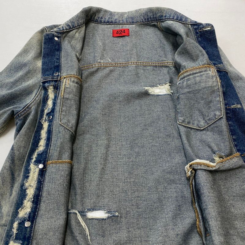 中古品】 424 フォートゥーフォー 2015 DISTRESSED DENIM JACKET