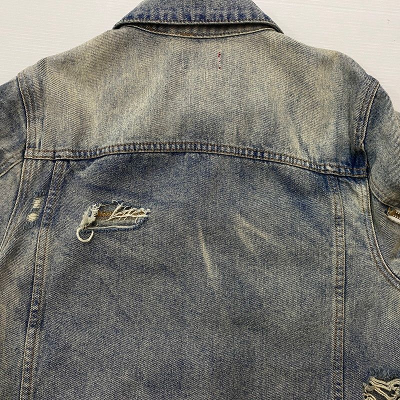 【中古品】 424 フォートゥーフォー 2015 DISTRESSED DENIM JACKET ダメージ デニムジャケット アウター Gジャン 【142-260608-ss-05-tei】 【中古品】 424 フォートゥーフォー 2015 DISTRESSED DENIM JACKET ダメージ デニムジャケット アウター Gジャン 【142-260608-ss-05-tei】