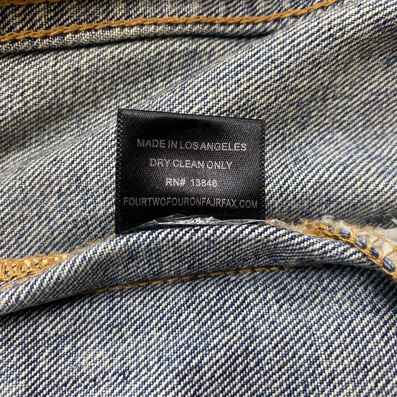【中古品】 424 フォートゥーフォー 2015 DISTRESSED DENIM JACKET ダメージ デニムジャケット アウター Gジャン 【142-260608-ss-05-tei】 【中古品】 424 フォートゥーフォー 2015 DISTRESSED DENIM JACKET ダメージ デニムジャケット アウター Gジャン 【142-260608-ss-05-tei】