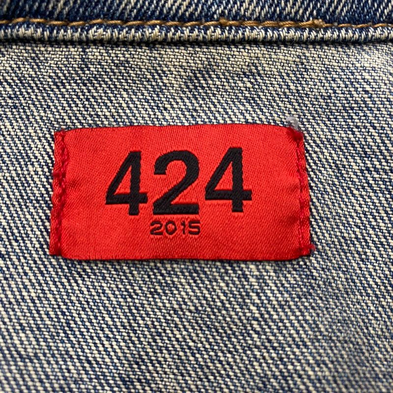 【中古品】 424 フォートゥーフォー 2015 DISTRESSED DENIM JACKET ダメージ デニムジャケット アウター Gジャン 【142-260608-ss-05-tei】 【中古品】 424 フォートゥーフォー 2015 DISTRESSED DENIM JACKET ダメージ デニムジャケット アウター Gジャン 【142-260608-ss-05-tei】