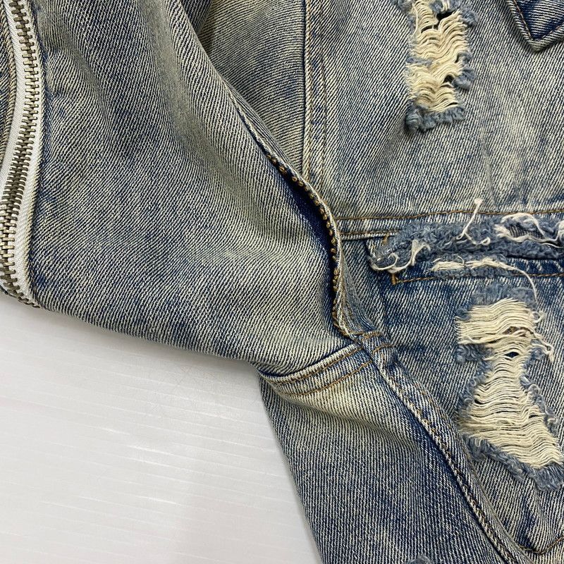 【中古品】 424 フォートゥーフォー 2015 DISTRESSED DENIM JACKET ダメージ デニムジャケット アウター Gジャン 【142-260608-ss-05-tei】 【中古品】 424 フォートゥーフォー 2015 DISTRESSED DENIM JACKET ダメージ デニムジャケット アウター Gジャン 【142-260608-ss-05-tei】