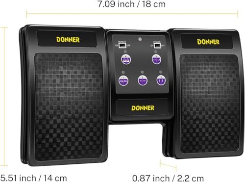 Donner タブレットページターナー ワイヤレス Page Turner 楽譜をめくるペダル ハンズフリー (ブラック）ma c7739fea