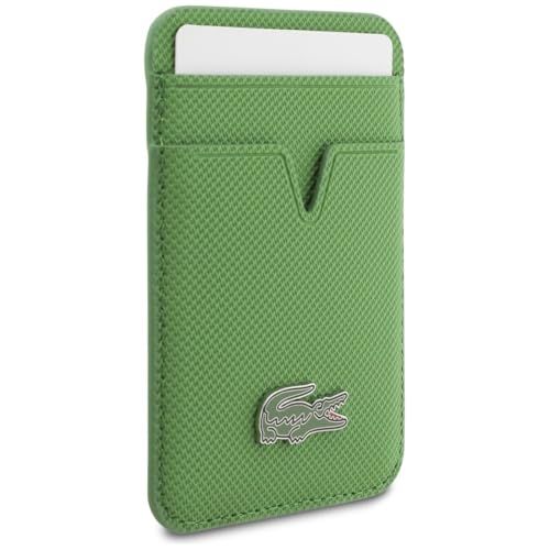 LACOSTE カードウォレット MagSafe対応 カード収納 カードケース プチピケ PU 本革風 グリーンma 62293b37