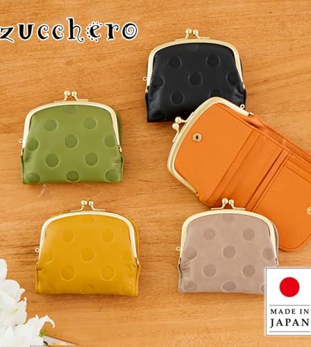 [ZUCCHERO] がま口 二つ折り財布 レディース 本革 日本製 小さめ 牛革 レザー 小銭入れ カード入れ コンパクト かわいい おしゃれ 使いやすいma dd3fbd6c