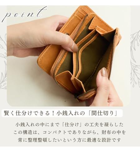 [ZUCCHERO] 二つ折り財布 レディース 本革 大容量 コンパクト 牛革 薄型 小銭入れ カード入れ 軽量 おしゃれ かわいい プレゼントma 4ab19f68