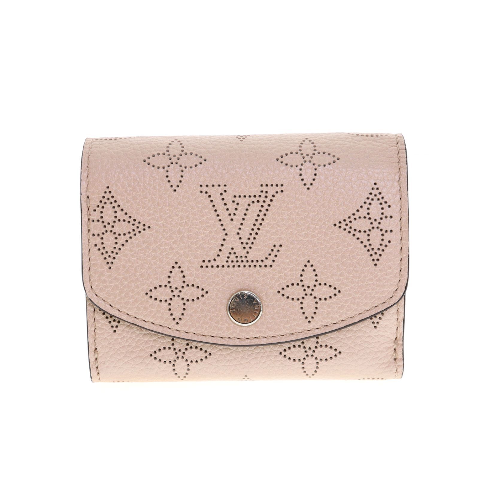 【中古】LOUIS VUITTON ルイヴィトン M80902 ポルトフォイユ・イリスXS マヒナ レザー 三つ折り財布 レディース メンズ 財布 マグノリア ピンクベージュ ブランド