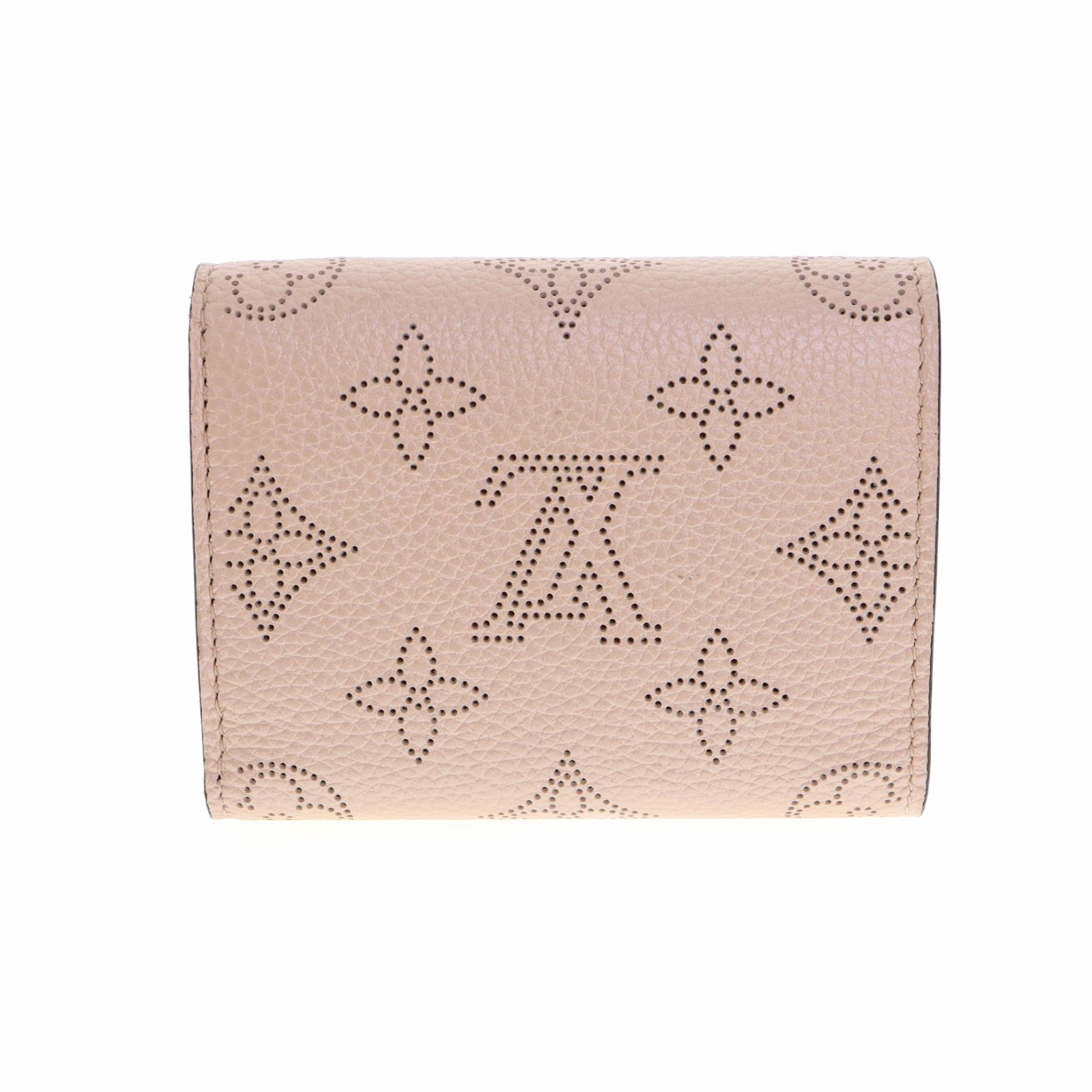 【中古】LOUIS VUITTON ルイヴィトン M80902 ポルトフォイユ・イリスXS マヒナ レザー 三つ折り財布 レディース メンズ 財布 マグノリア ピンクベージュ ブランド