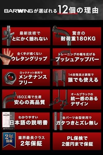 【新品】【アワード受賞・人気ブランド】 BARWING(バーウィング) ぶら下がり健康器 高さ調整14段階 懸垂バー 筋トレ 懸垂 懸垂マシン ぶらさがり健康器 筋トレグッズ きんとれグッズ 懸垂機 チンニングスタンド トレーニングベンチ 筋 b17b3efb 【新品】【アワード受賞・人気ブランド】 BARWING(バーウィング) ぶら下がり健康器 高さ調整14段階 懸垂バー 筋トレ 懸垂 懸垂マシン ぶらさがり健康器 筋トレグッズ きんとれグッズ 懸垂機 チンニングスタンド トレーニングベンチ 筋 b17b3efb