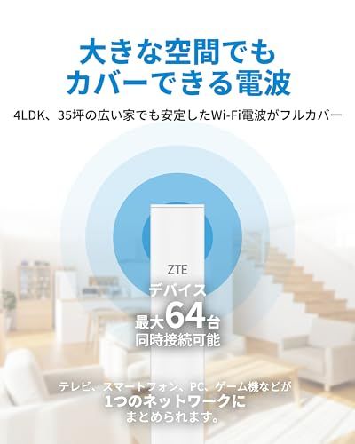 【新品】ZTE WiFiルーター無線 LAN Wi-Fi 6 高速 EasyMesh メッシュ対応 デュアルバンド APP設定 160Mhz11ax/11ac AX3000 2402+574Mbps IPv6対応 WPA3 中?器【iPhon 4305afb0 【新品】ZTE WiFiルーター無線 LAN Wi-Fi 6 高速 EasyMesh メッシュ対応 デュアルバンド APP設定 160Mhz11ax/11ac AX3000 2402+574Mbps IPv6対応 WPA3 中?器【iPhon 4305afb0